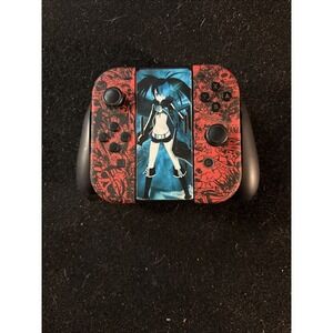 Nintendo Switch Joy-Con Controller Set Custom Anime Skin Red Black – Tested
